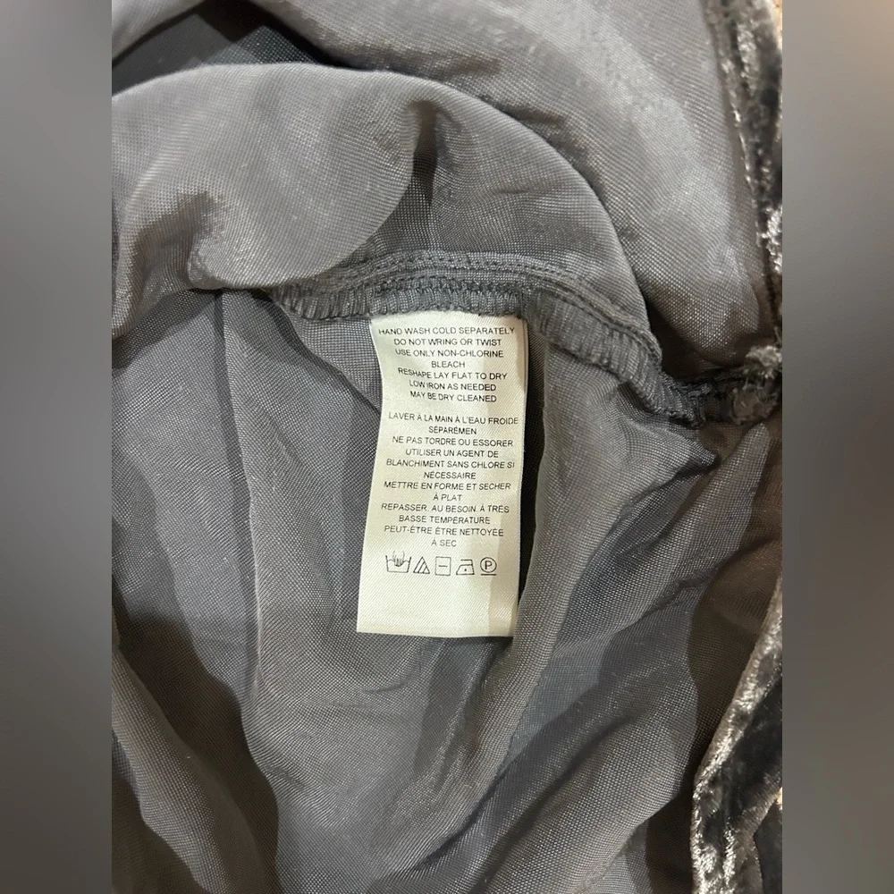 Anthropologie Pilcro Relaxed Grey Velvet Buttondown - Picture 8 of 9